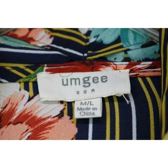 Umgee Kimono Open Front Duster-Floral-Size M/L-Sheer - Picture 3 of 7